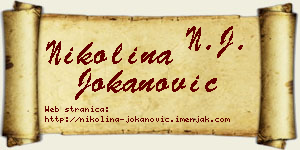 Nikolina Jokanović vizit kartica